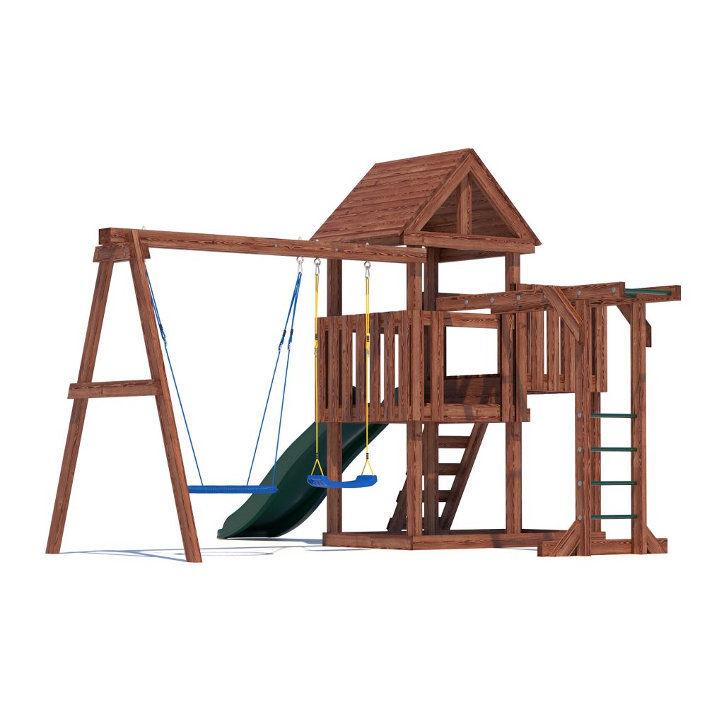 Детская площадка  Junior Color JC5 с деревянной крышей