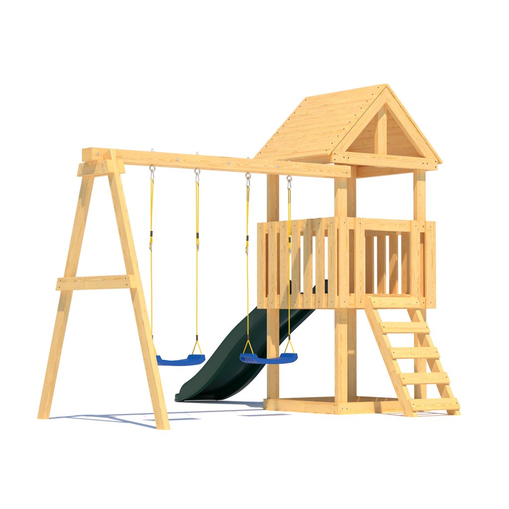 Детская площадка  Junior J1 с деревянной крышей
