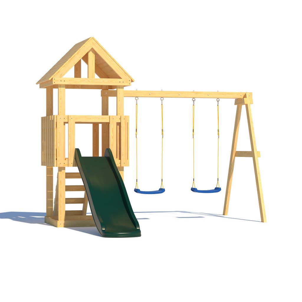 Детская площадка  Junior J1 с деревянной крышей